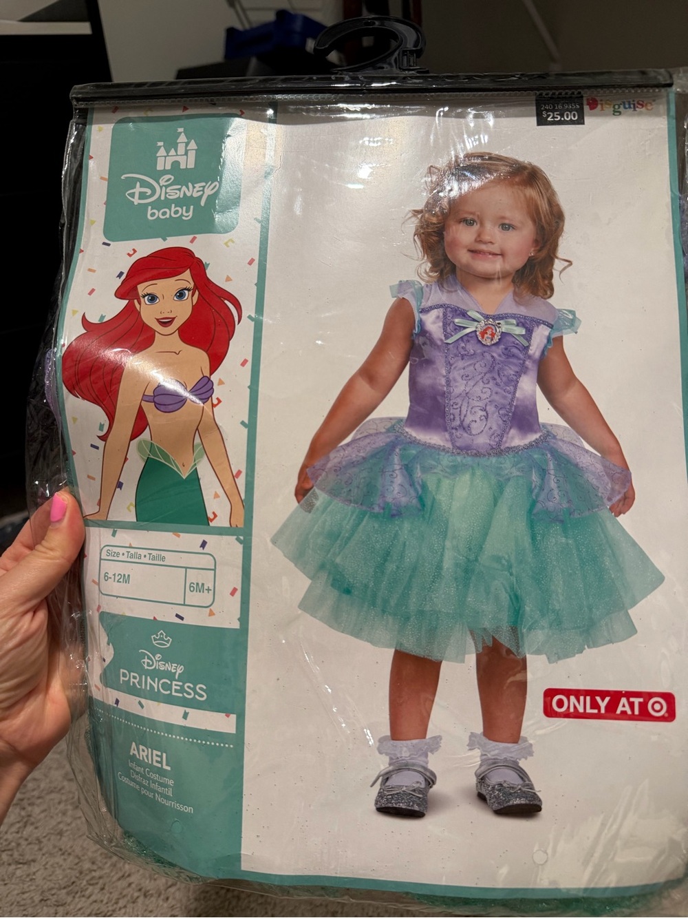 Disney Baby Ariel Little Mermaid Toddler Costume 6-12 Months NWT